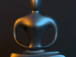 estatua de monje Modelo 3D