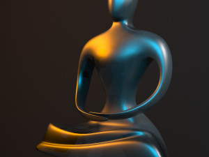 statue of monk Modelo 3D
