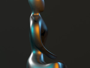 statue of monk Modelo 3D