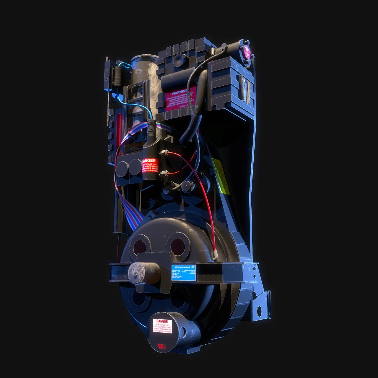 Proton Pack Ghostbusters 3D Model .c4d .max .obj .3ds .fbx .stl .blend 