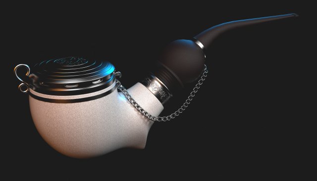smoking pipe Model 3D .c4d .max .obj .3ds .fbx .stl .blend 
