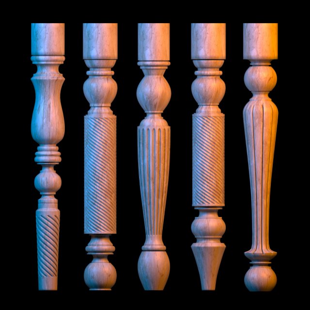 baluster 3D Model .c4d .max .obj .3ds .fbx .stl .blend 