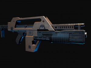 M41a pulse rifle alien Modèle 3D