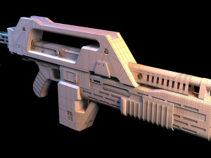 M41a pulse rifle alien Modèle 3D