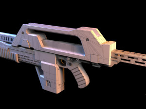 M41a pulse rifle alien Modèle 3D