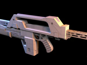 Fucile a impulsi M41a alieno Modello 3D