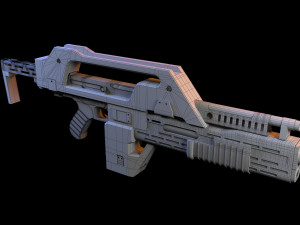 M41a pulse rifle alien Modèle 3D