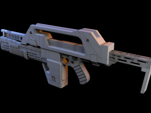 M41a pulse rifle alien Modèle 3D