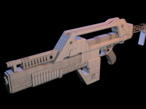 M41a pulse rifle alien Modèle 3D