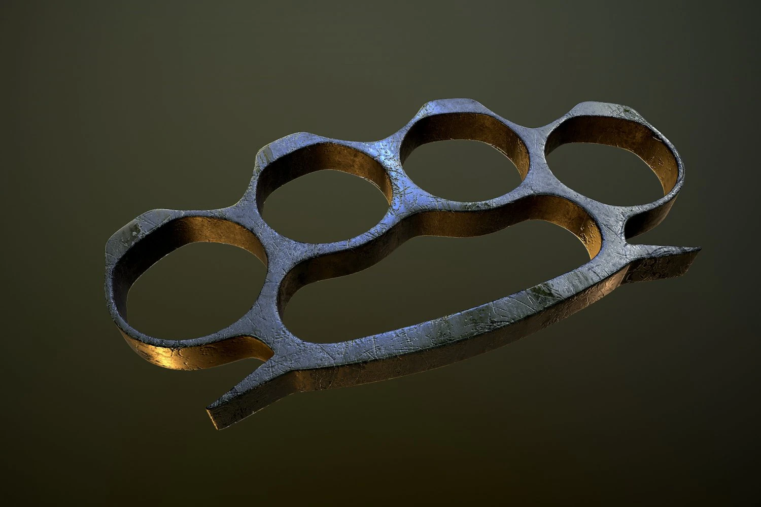 Brass knuckles 3D Model .c4d .max .obj .3ds .fbx .stl .blend 