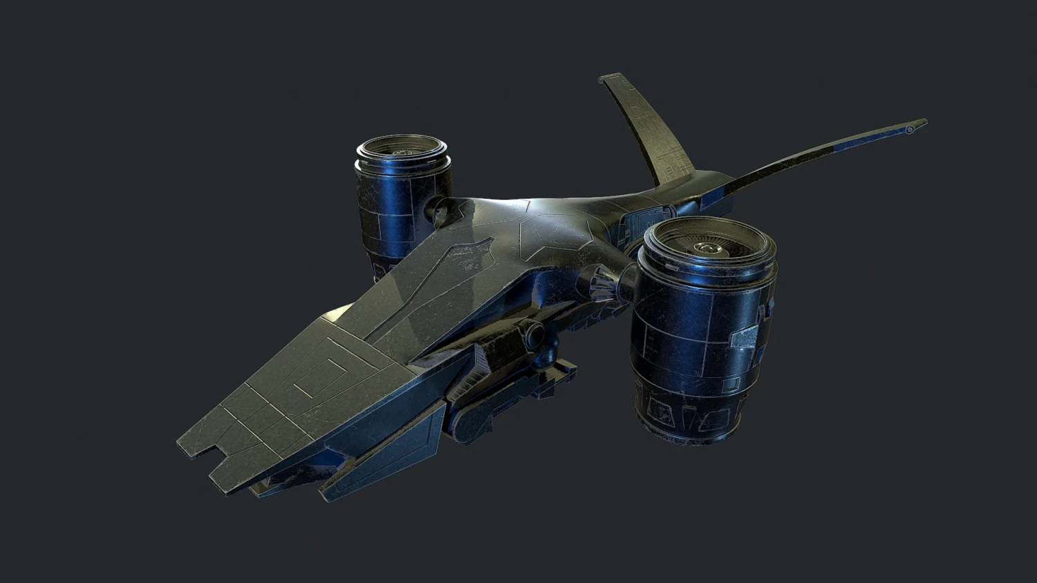Hunter Killer Terminator 3D Model .c4d .max .obj .3ds .fbx .stl .blend 