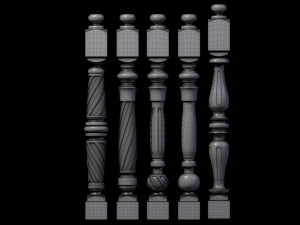30 baluster Modello 3D