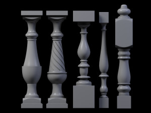 30 baluster Modello 3D