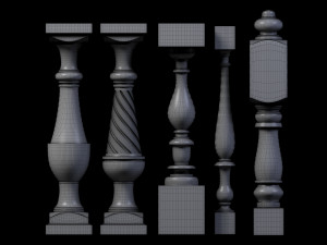 30 baluster Modello 3D