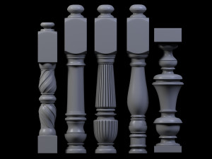 30 baluster Modello 3D