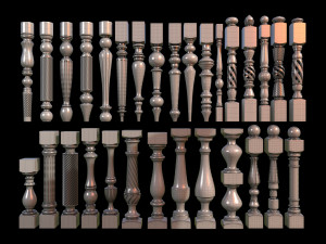 30 baluster Model 3D