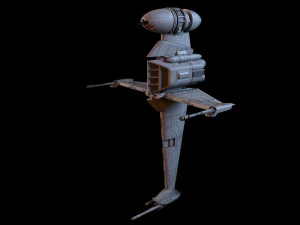 B Wing Star Wars 3D Model