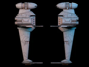B Wing Star Wars 3D Model