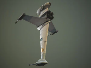 B Wing Star Wars 3D Model