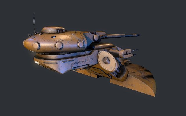 AAT Battle Star Wars 3D Model in Tank 3DExport