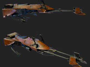 74-Z Speeder bike Star Wars 3D Model