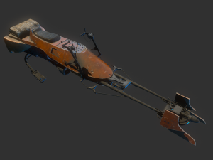 74-Z Speeder bike Star Wars 3D-Modell