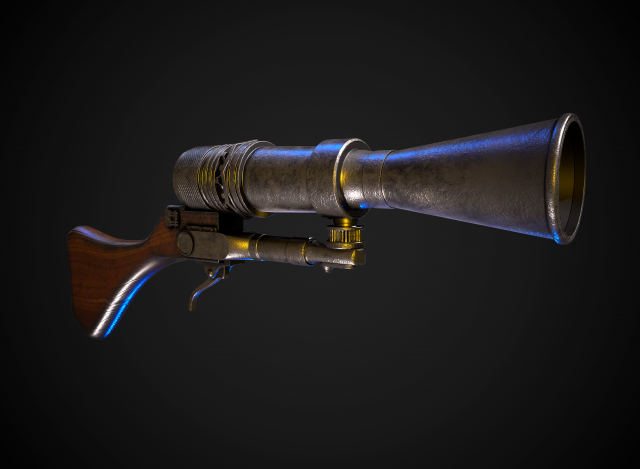 Jawa ionization blaster Modèle 3D .c4d .max .obj .3ds .fbx .stl .blend 