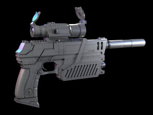 The Lawgiver Judge Dredd Model 3D