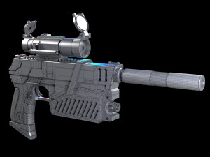 The Lawgiver Judge Dredd Model 3D