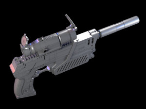 The Lawgiver Judge Dredd Model 3D