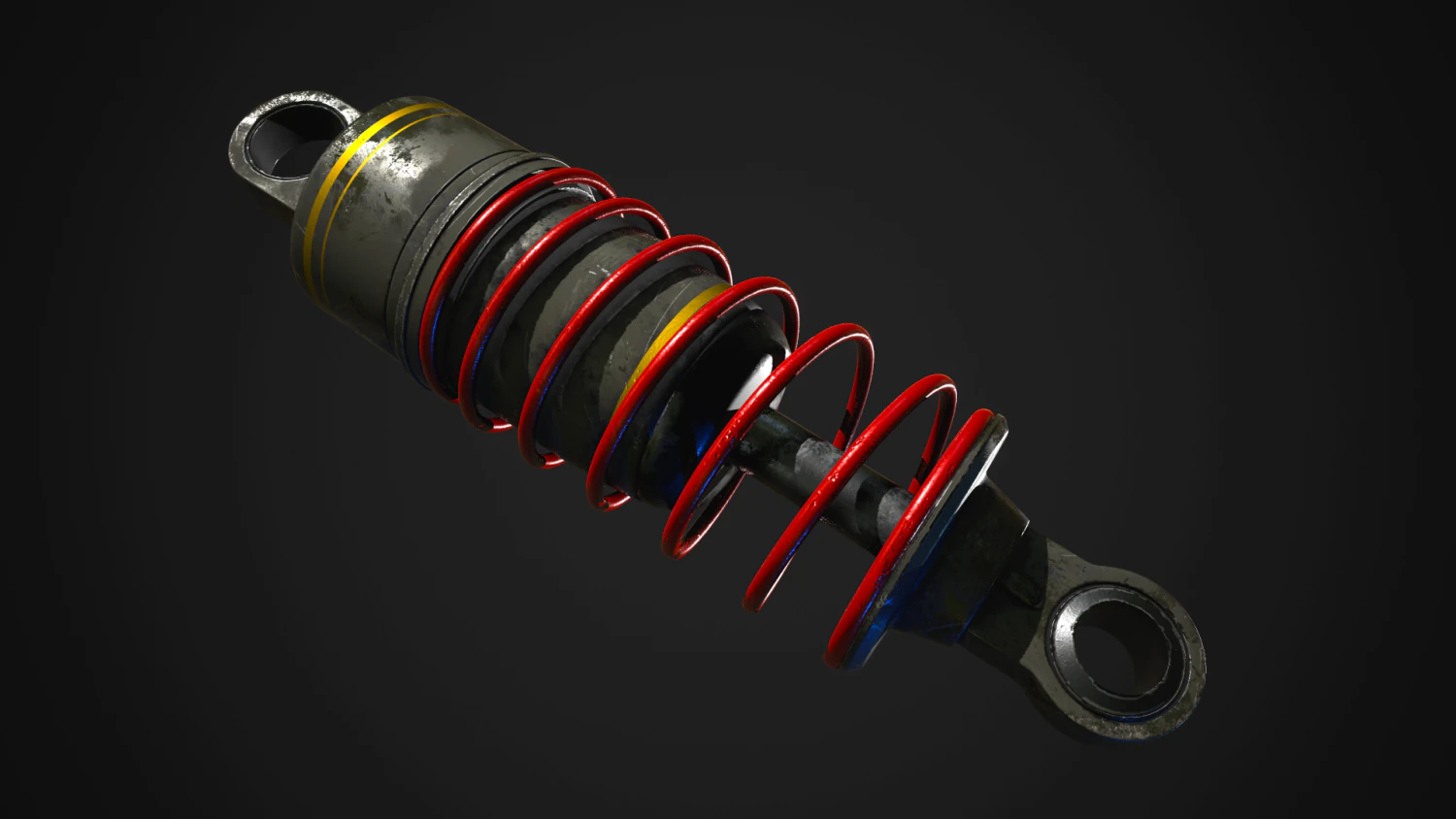Shock Absorber 3D Model .c4d .max .obj .3ds .fbx .stl .blend 