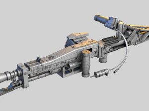 M56 Smartgun Aliens 3D Model