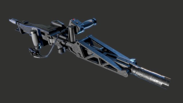 M56 Smartgun Aliens 3D 模型 .c4d .max .obj .3ds .fbx .stl .blend 