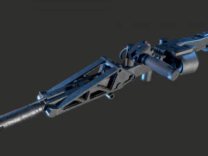 M56 Smartgun Aliens 3D Model