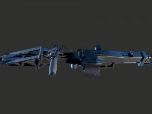 M56 Smartgun Aliens 3D Model
