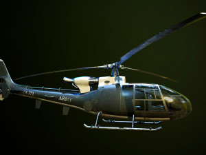 Helicopter SA340 Gazelle 3D 모델