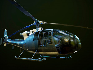 Helicopter SA340 Gazelle 3Dモデル