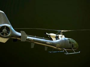 Helicopter SA340 Gazelle 3D Model