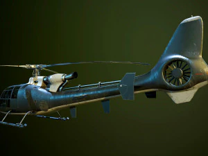 Helicopter SA340 Gazelle 3D Model