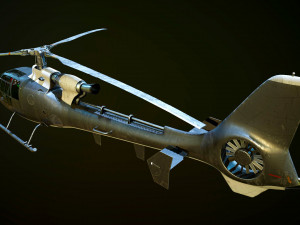 Helicopter SA340 Gazelle 3Dモデル
