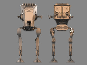 AT-ST Star Wars 3D Модель