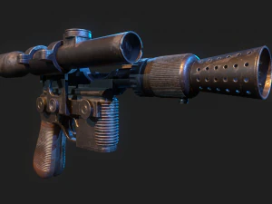 Bl&aacute;ster Han Solo Modelo 3D