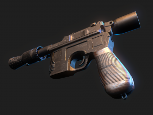 Han Solo Blaster Model 3D