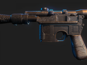Han Solo Blaster Model 3D