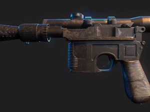 Han Solo Blaster 3D Model