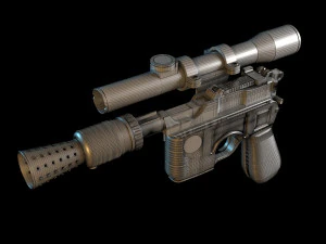 Han Solo Blaster 3D Model