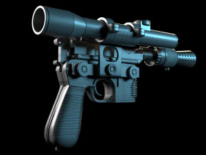 Han Solo Blaster 3D Model