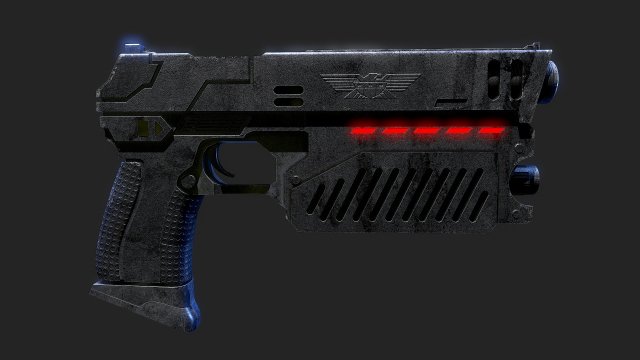 The Lawgiver Judge Dredd Modèle 3D .c4d .max .obj .3ds .fbx .stl .blend 
