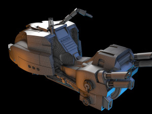 Lawmaster Motorbike Judge Dredd 3Dモデル