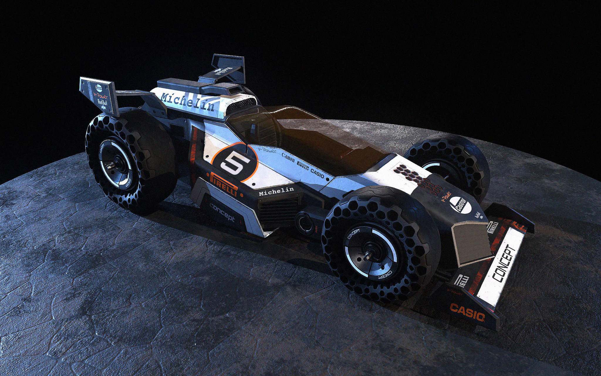 Concept car 3D Model .c4d .max .obj .3ds .fbx .stl .blend